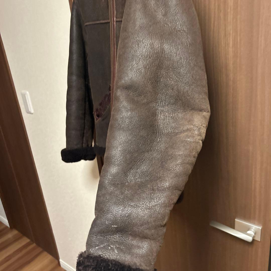 ダークブラウン ムートンジャケット　ビンテージ