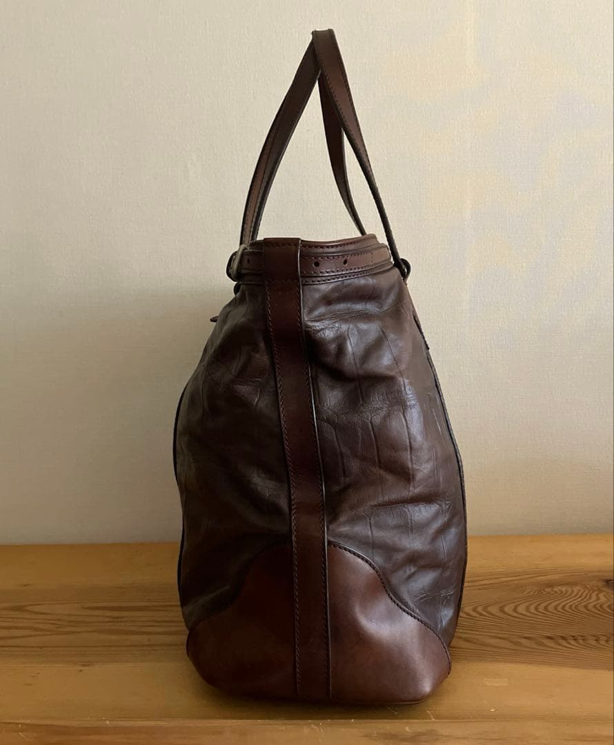 Daniel&Bob ダニエルアンドボブ クロコ型押 トートバッグ 茶