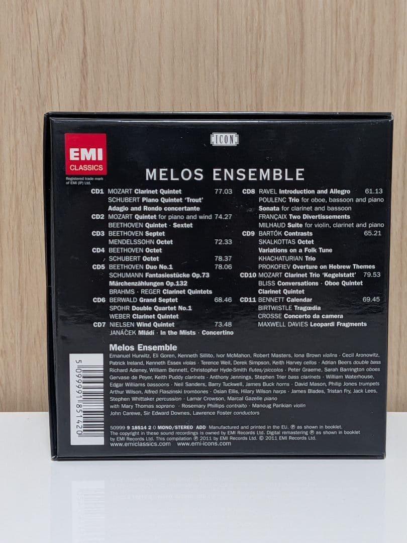 MELOS ENSEMBLEメロス・アンサンブル ＥＭＩ録音全集　１１ＣＤ限定盤
