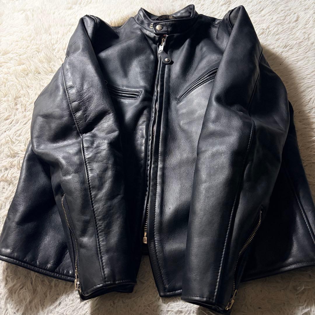 極美品■schott ライダースジャケット　シングル　641XX 7009　42