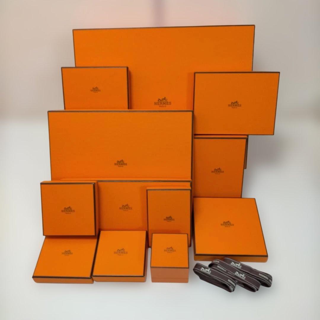 エルメスBOX 空箱12個＋中袋ほぼ有り＋リボン4本 セット 260402-6T