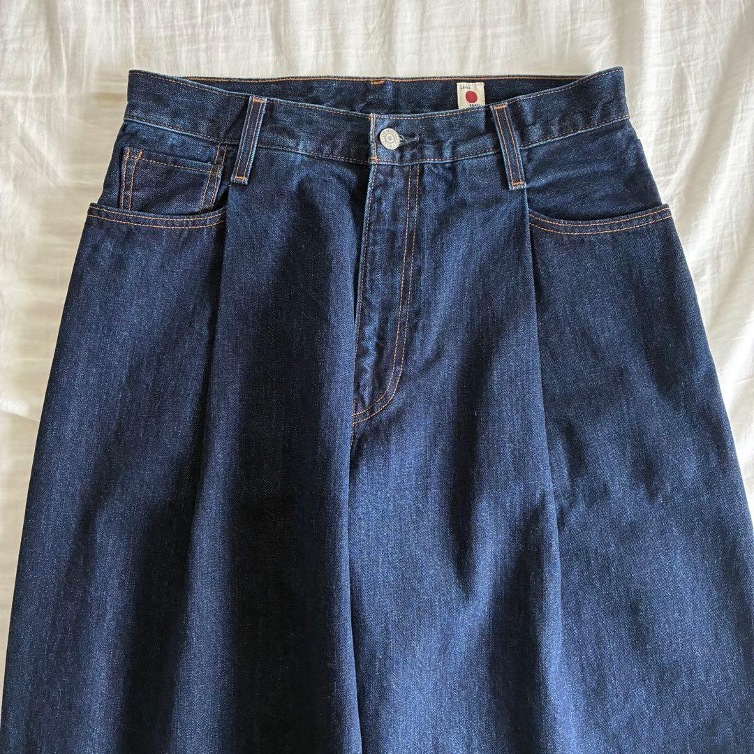 か*う様 Levi's WIDE PLEAT CROP W30 インディゴ