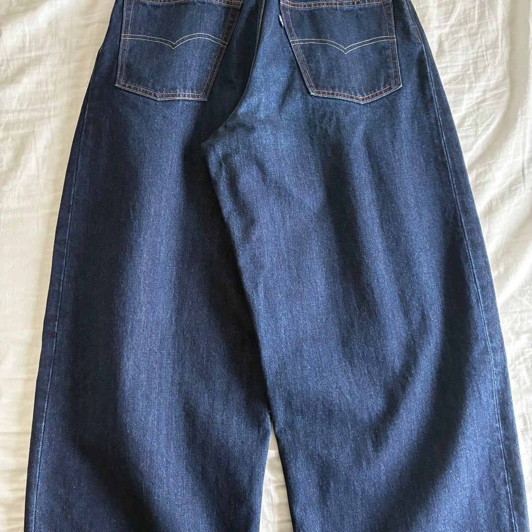 か*う様 Levi's WIDE PLEAT CROP W30 インディゴ
