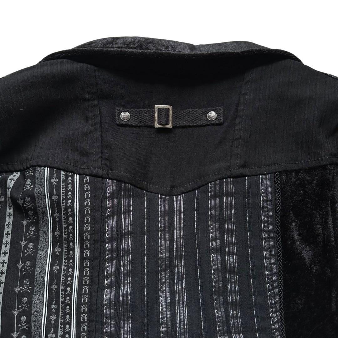 OzzCroce 異素材パッチワーク ショートジャケット 訳あり品
