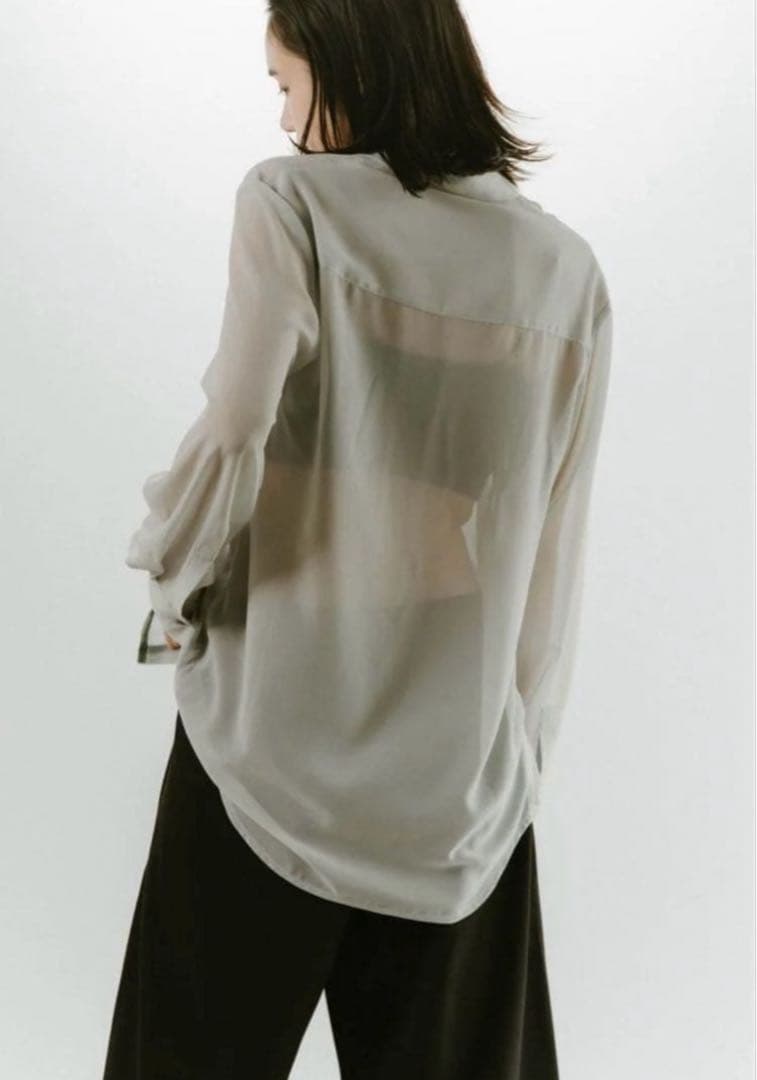 【Knuth Marf】 flower print sheer shirt