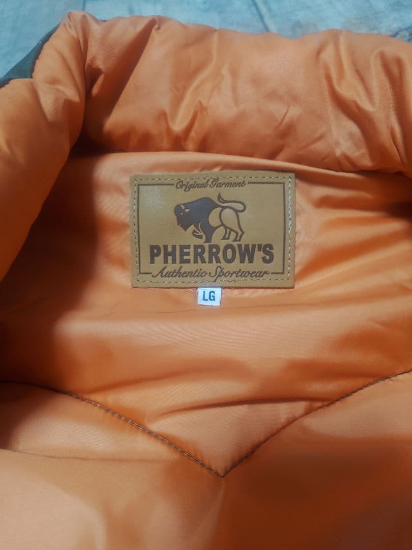 PHERROW'S ダウンベスト Lサイズ グリーン