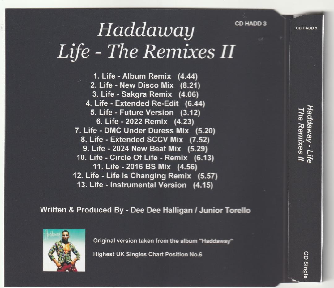 Haddaway　ハダウェイ　Life REMIXES　13リミックス収録CD