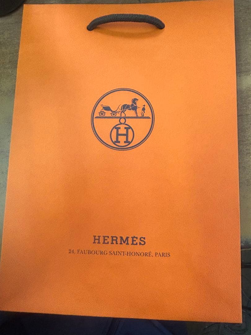 （ショッパー付）エルメス　カレタオル　ネイビー　HERMES