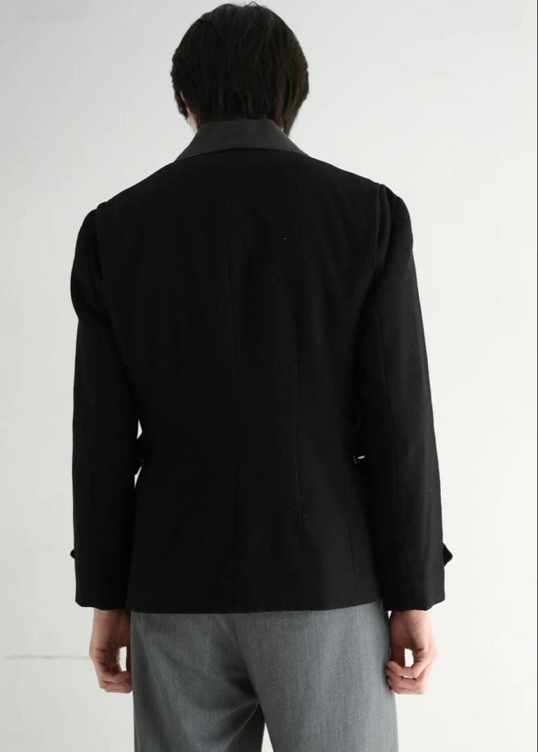ジャケット・アウター 90's LEATHER COLLAR WOOL DRIZZLER JACKET