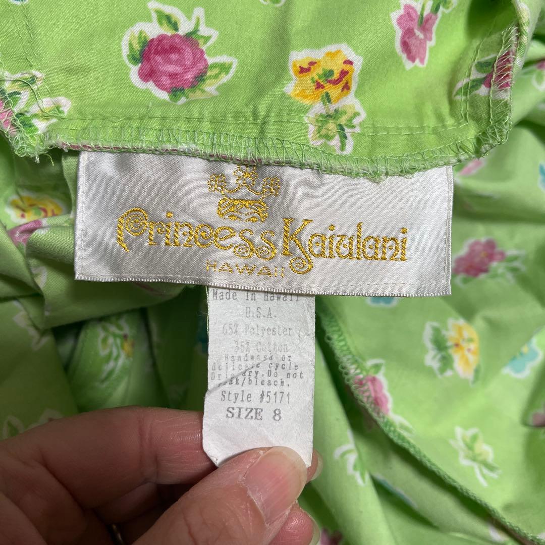 美品　princess kaiulani フラダンス衣装　ドレス　七分袖　USA