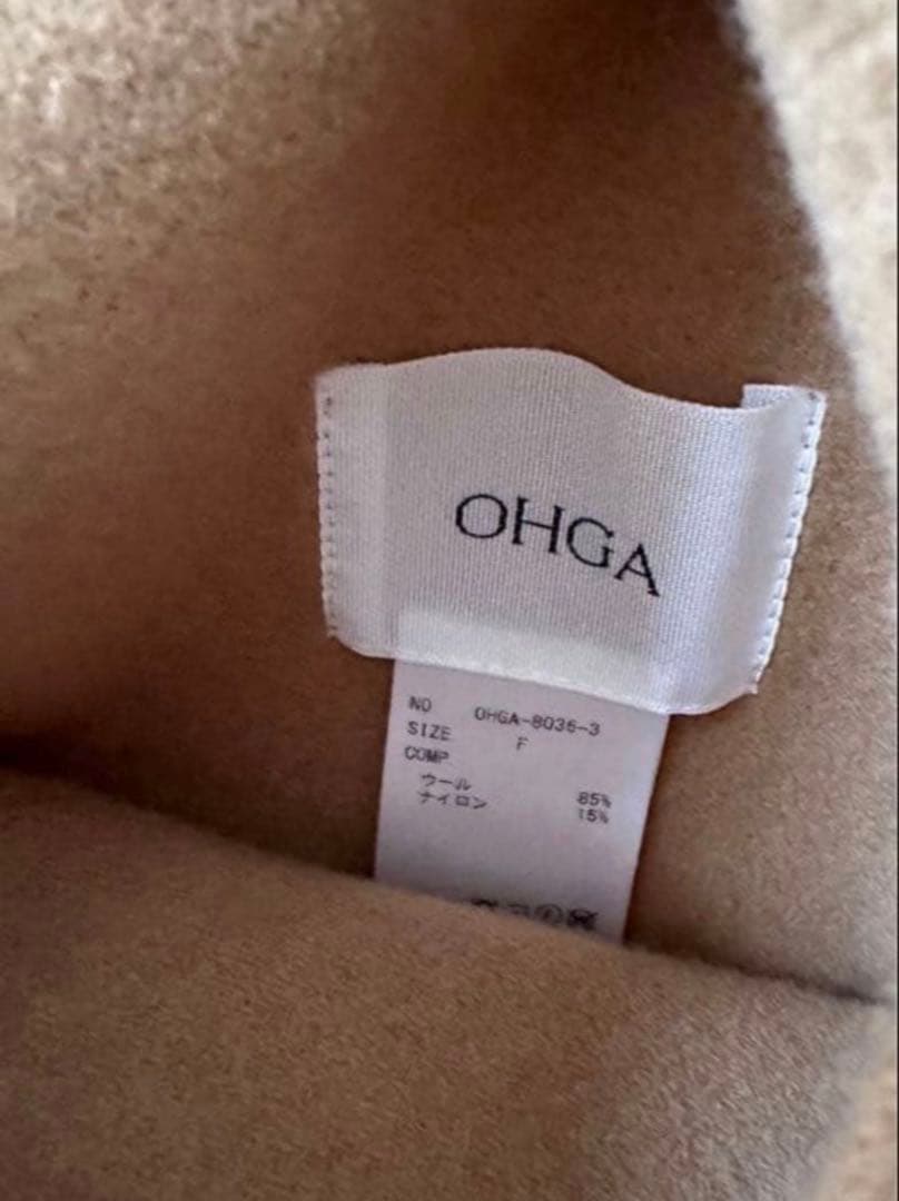 OHGA リバーポンチョ　ベージュ