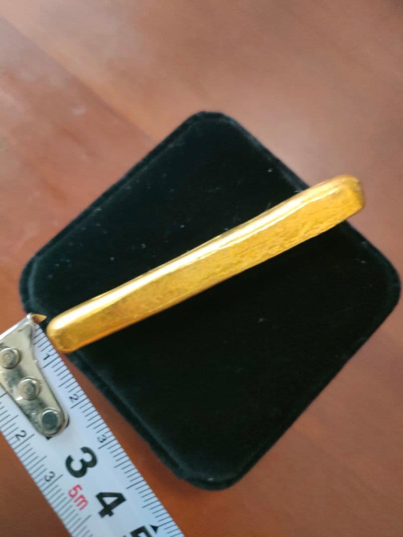 金バー 漢字刻印 約90mm x 20mm x 10mm