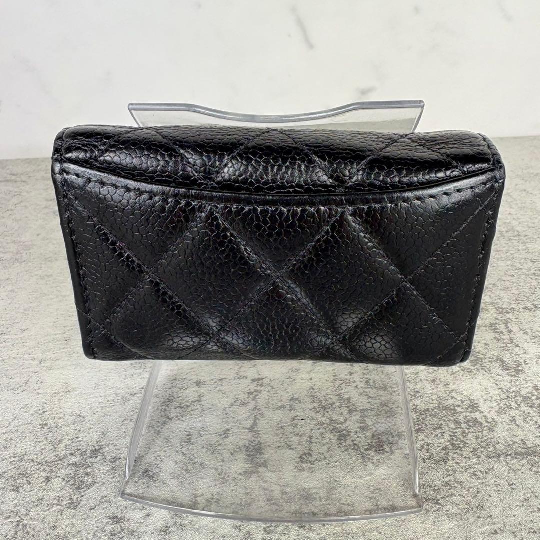 CHANEL キャビアスキン　マトラッセ　キーケース　6連