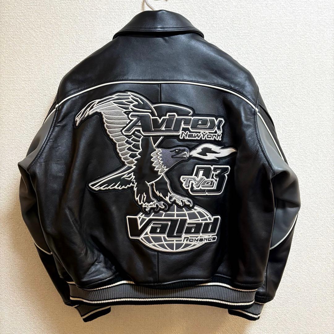 VALLAD × AVIREX レザー バーシティジャケット 【美品】