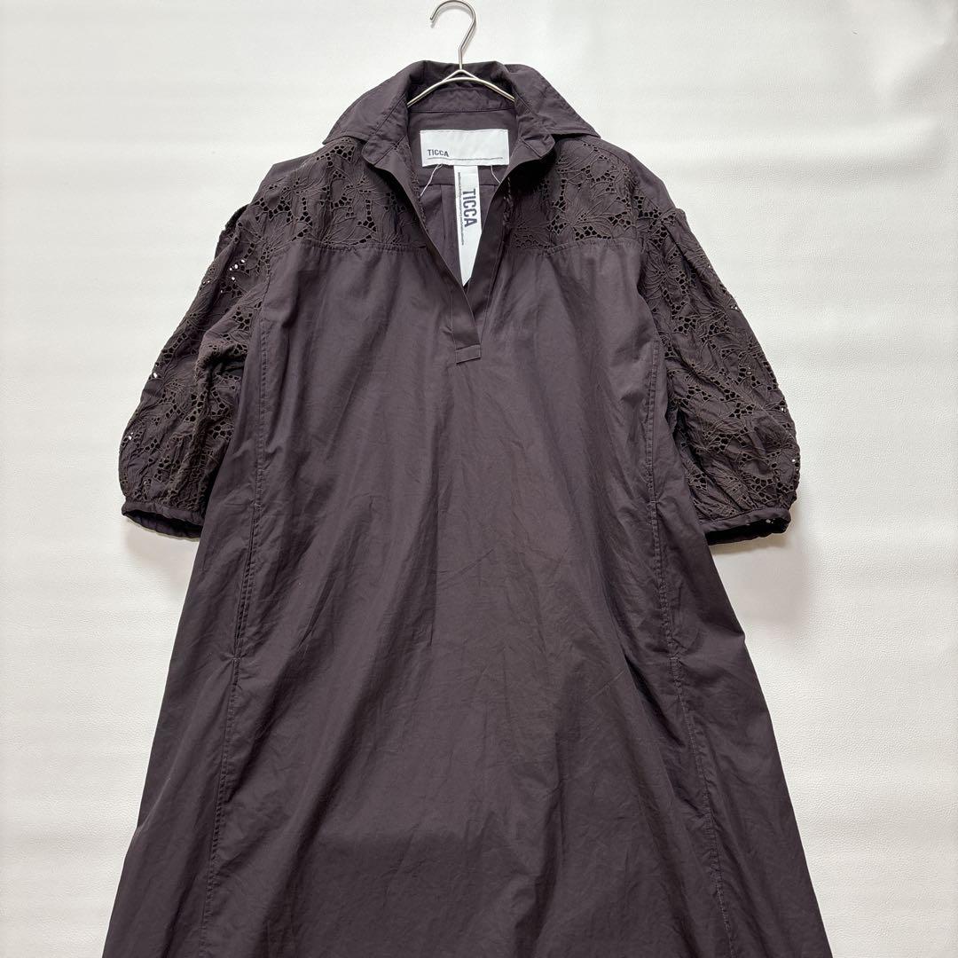 25SS✨【完売品】 TICCA ティッカ フラワーレースパフスリーブワンピース