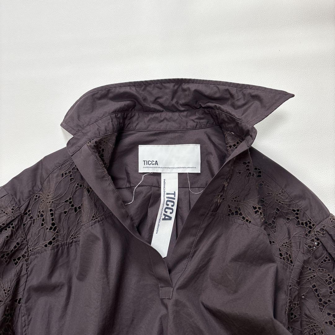 25SS✨【完売品】 TICCA ティッカ フラワーレースパフスリーブワンピース