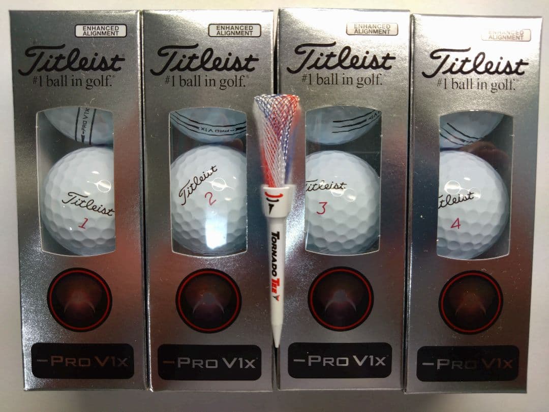 限定販売 Titleist ―PROV1x 12個 トルネードティー付き