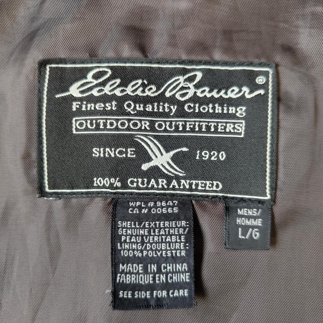 90s 00s Eddie Bauer レザージャケット ブルゾン ブラウン