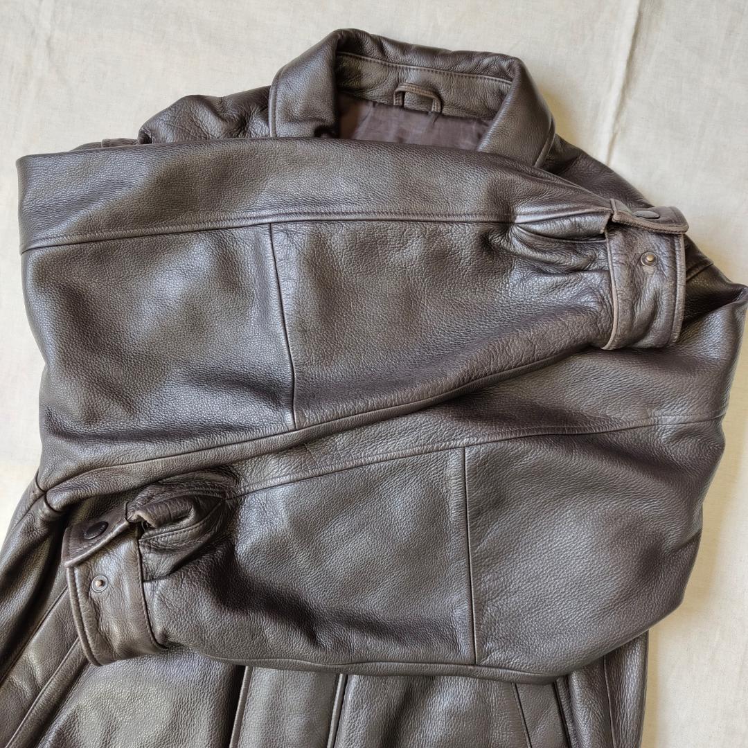 90s 00s Eddie Bauer レザージャケット ブルゾン ブラウン