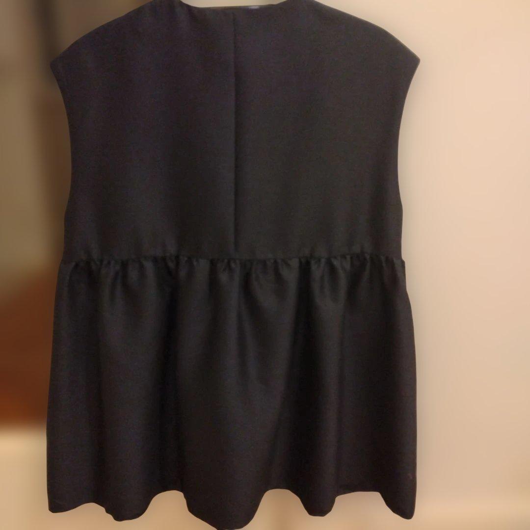UNITED ARROWS ウール シルク ツイル ペプラム　36