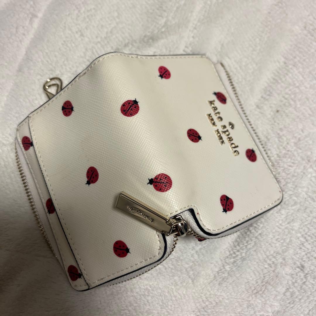 【美品】kate spade NEW YORK てんとう虫柄キーケー