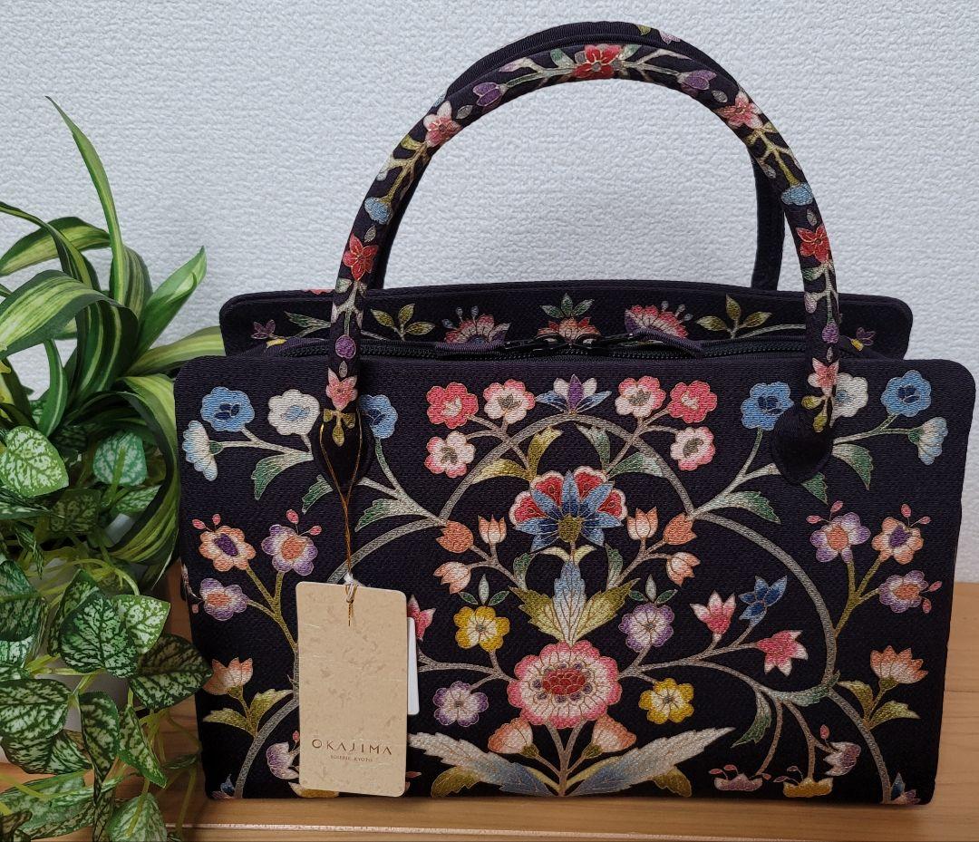 新品タグ付き　OKAJIMA　利休バック　和装バック　岡重