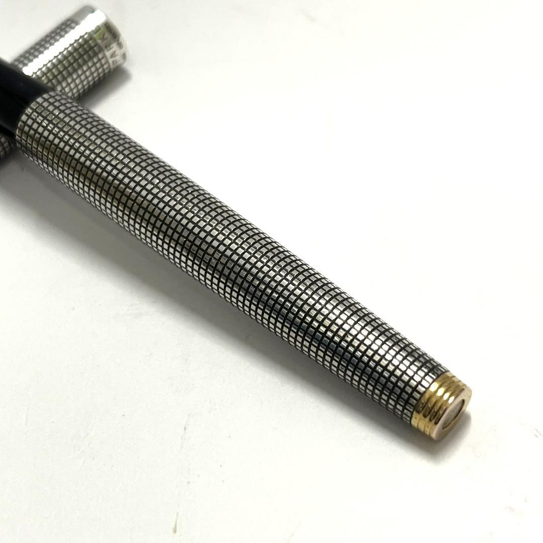 PARKERパーカー 万年筆 シルバー CAP＆BARREL U.S.A 14K