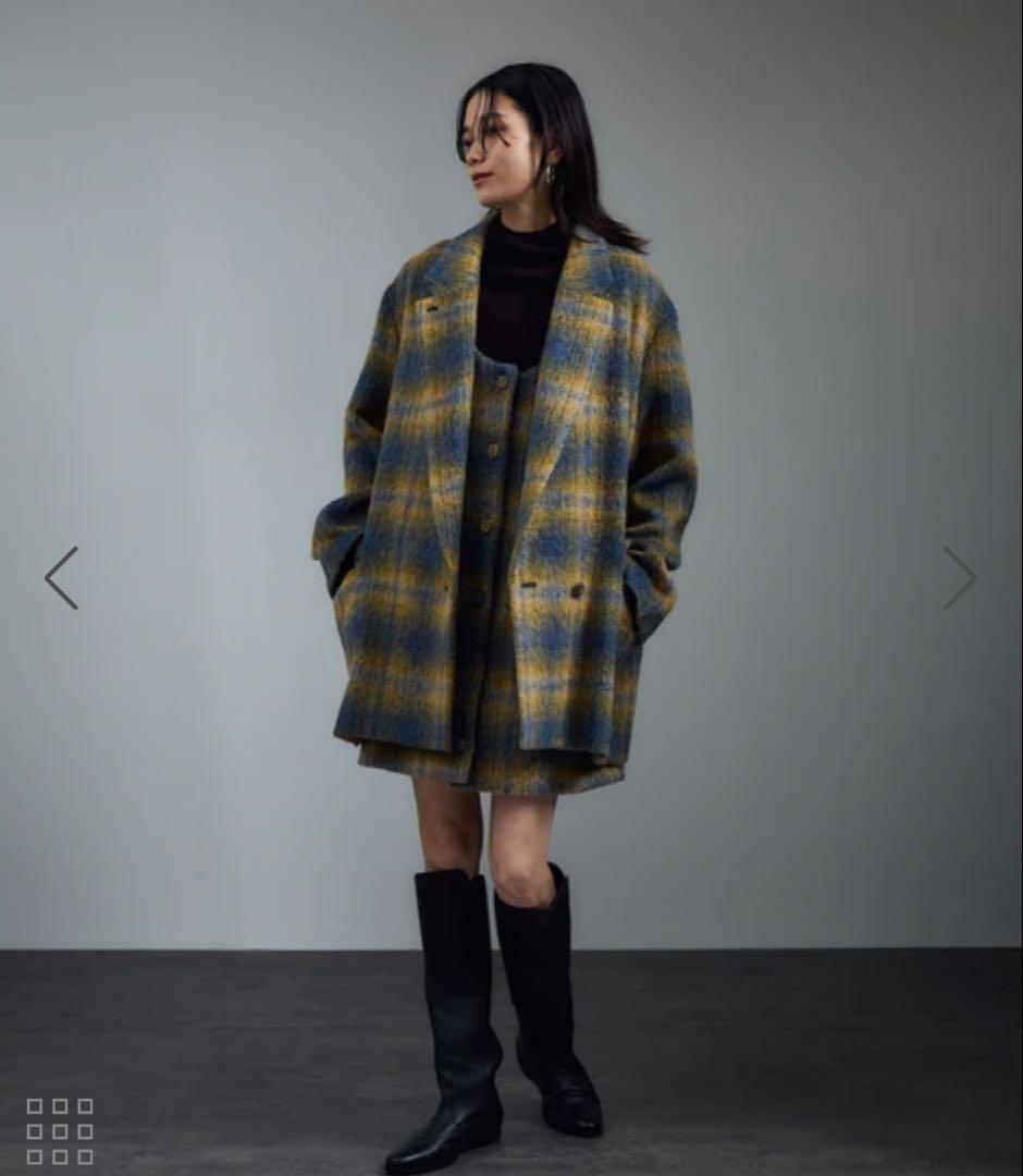 【美品】SALON adam et ropé シャギージャケットコート
