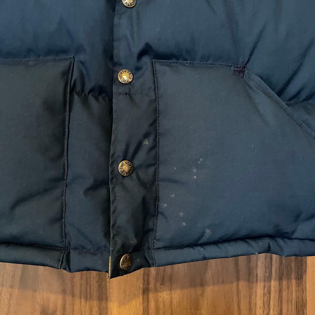 80s 茶タグ　the north face ダウンベスト　vintage