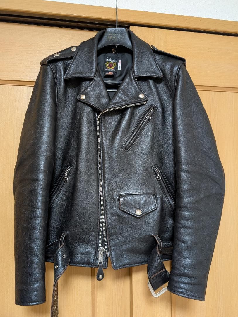 schott 217us トール シープスキン 40ダブルライダースジャケット