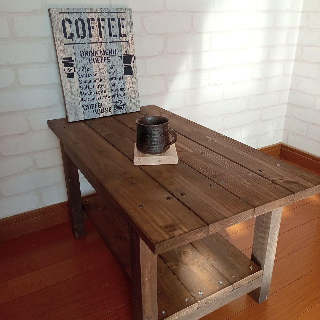 【ハンドメイド】男前カフェテーブル センターテーブル（ナチュラル）