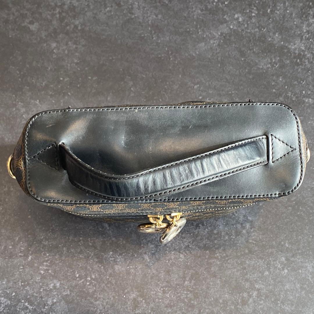 希少　セリーヌ　CELINE　バニティバッグ　マカダム柄　サークル金具