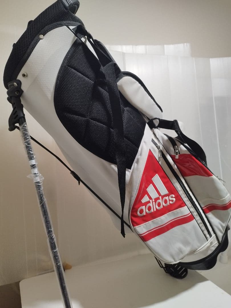 adidas キャディバッグ 白/赤