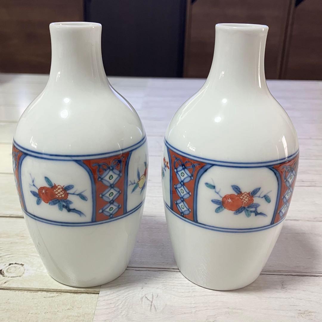 柿右衛門作　徳利2 盃5 酒器セット 酒器揃 有田焼