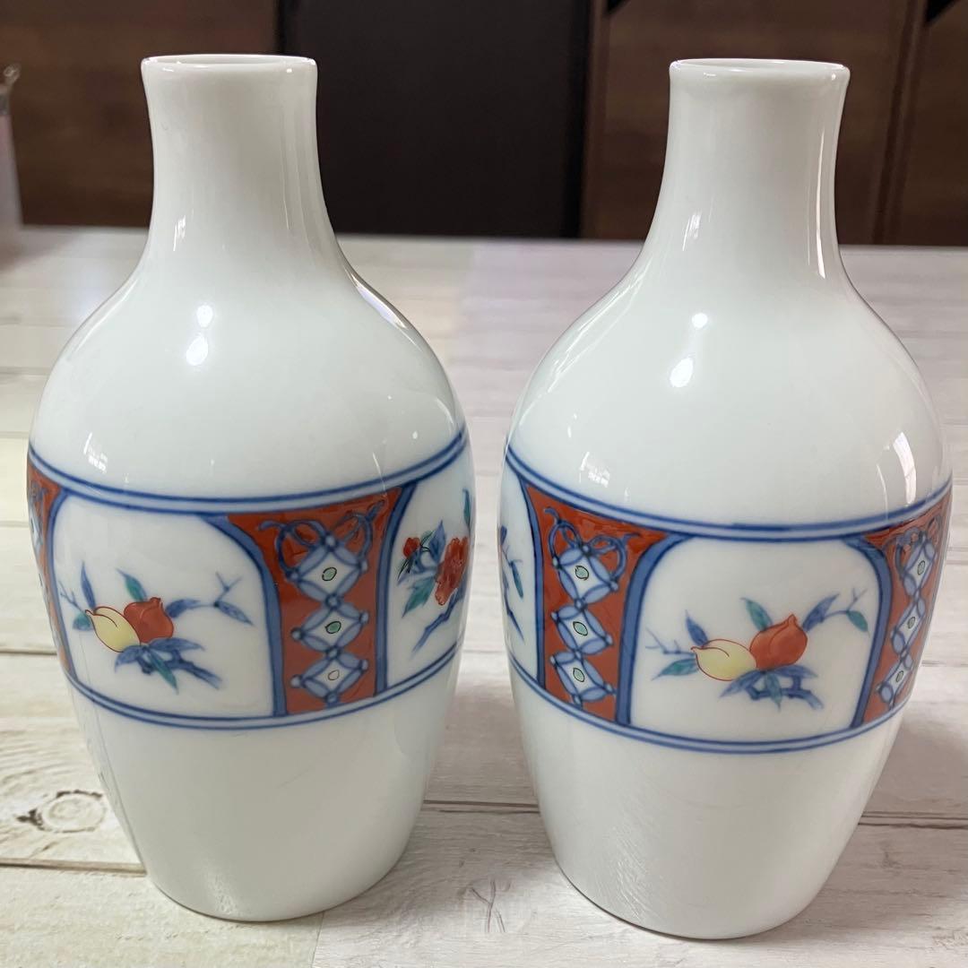 柿右衛門作　徳利2 盃5 酒器セット 酒器揃 有田焼