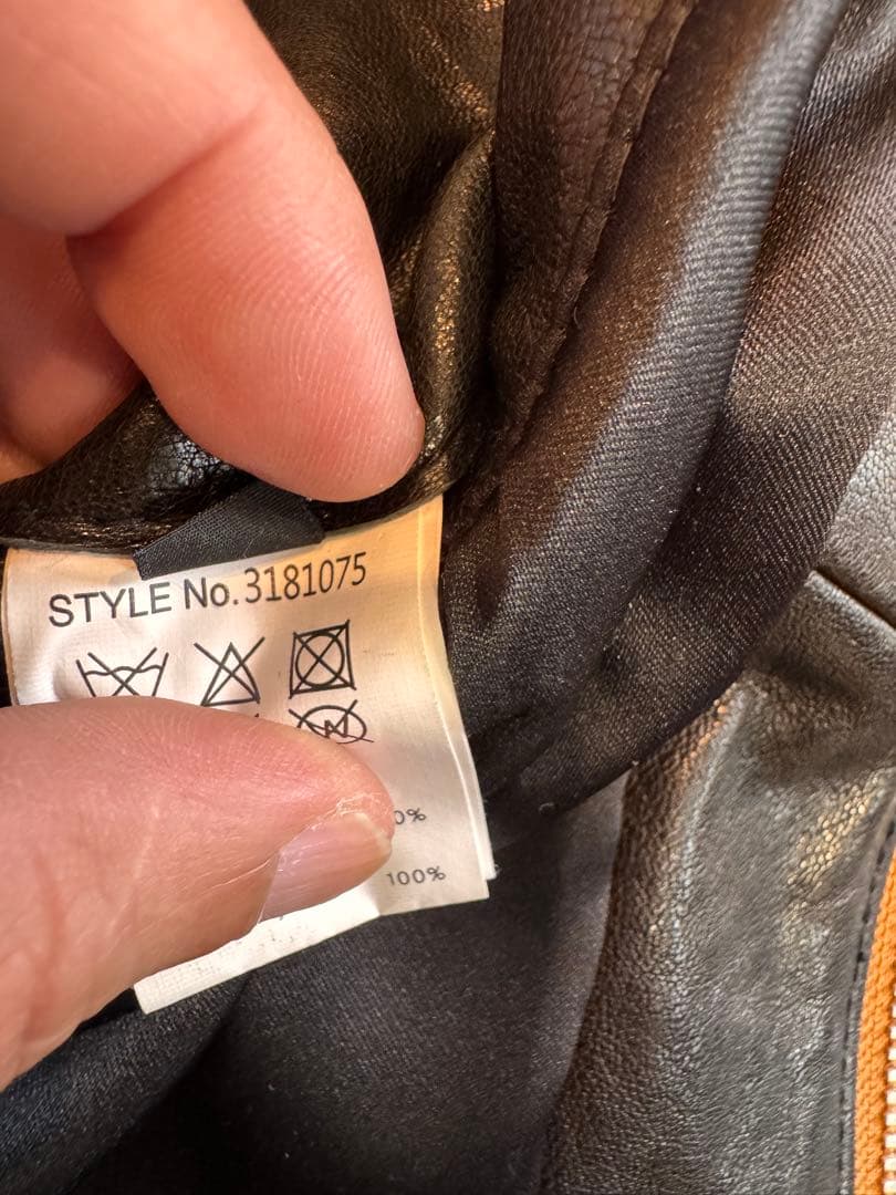 Schott フード付きレザージャケット レザーパーカー　黒　38 ＬXL