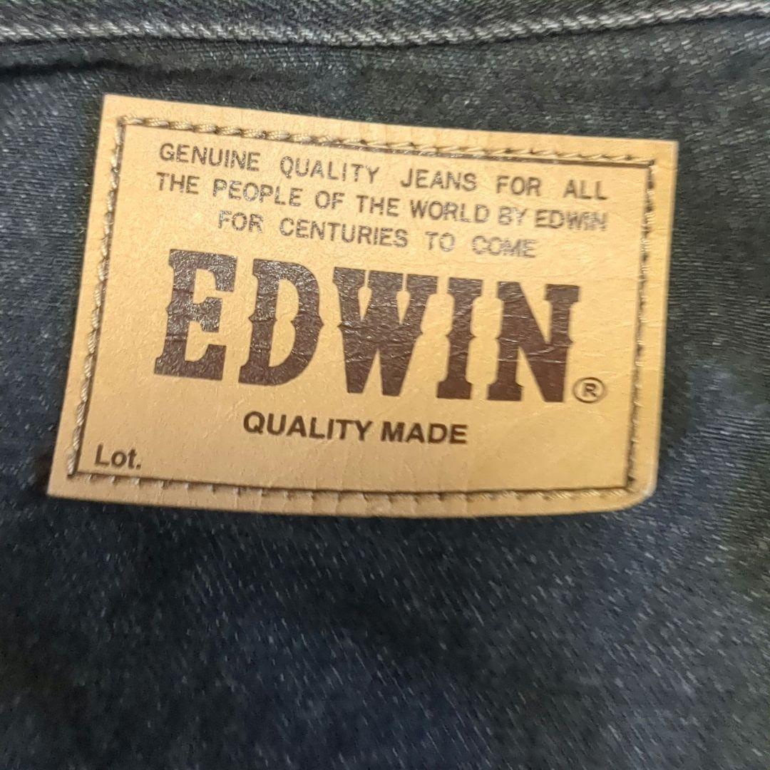 未着用　EDWIN エドウィン デニムジャケット Gジャン ブラックデニム