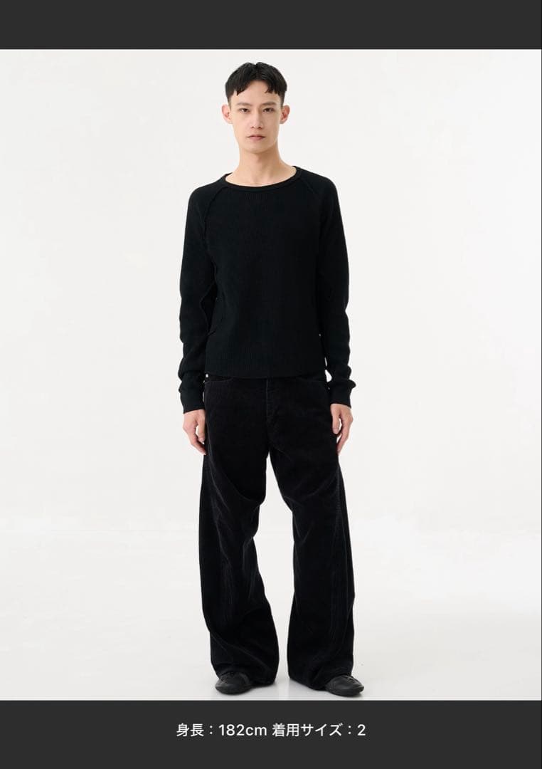 NVRFRT 3D TWISTED WIDE LEG 5P PANTS サイズ2