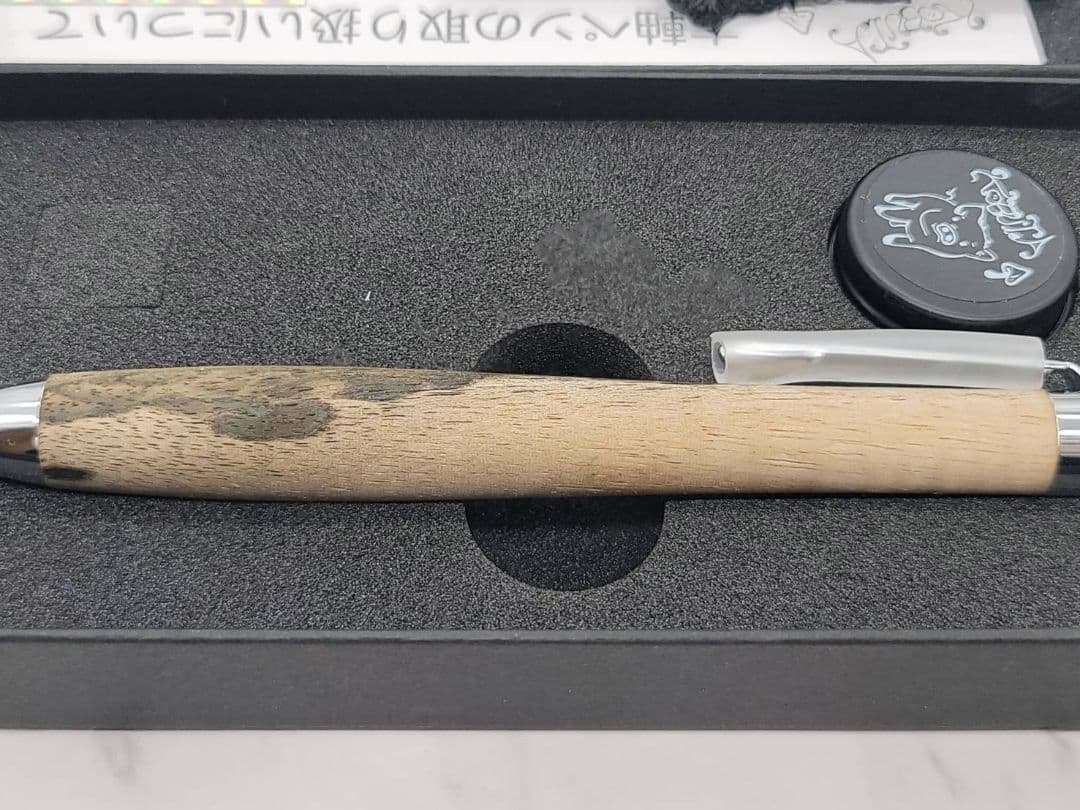 新品　こぶた工房　黒柿孔雀杢　シャープペンシル0.5