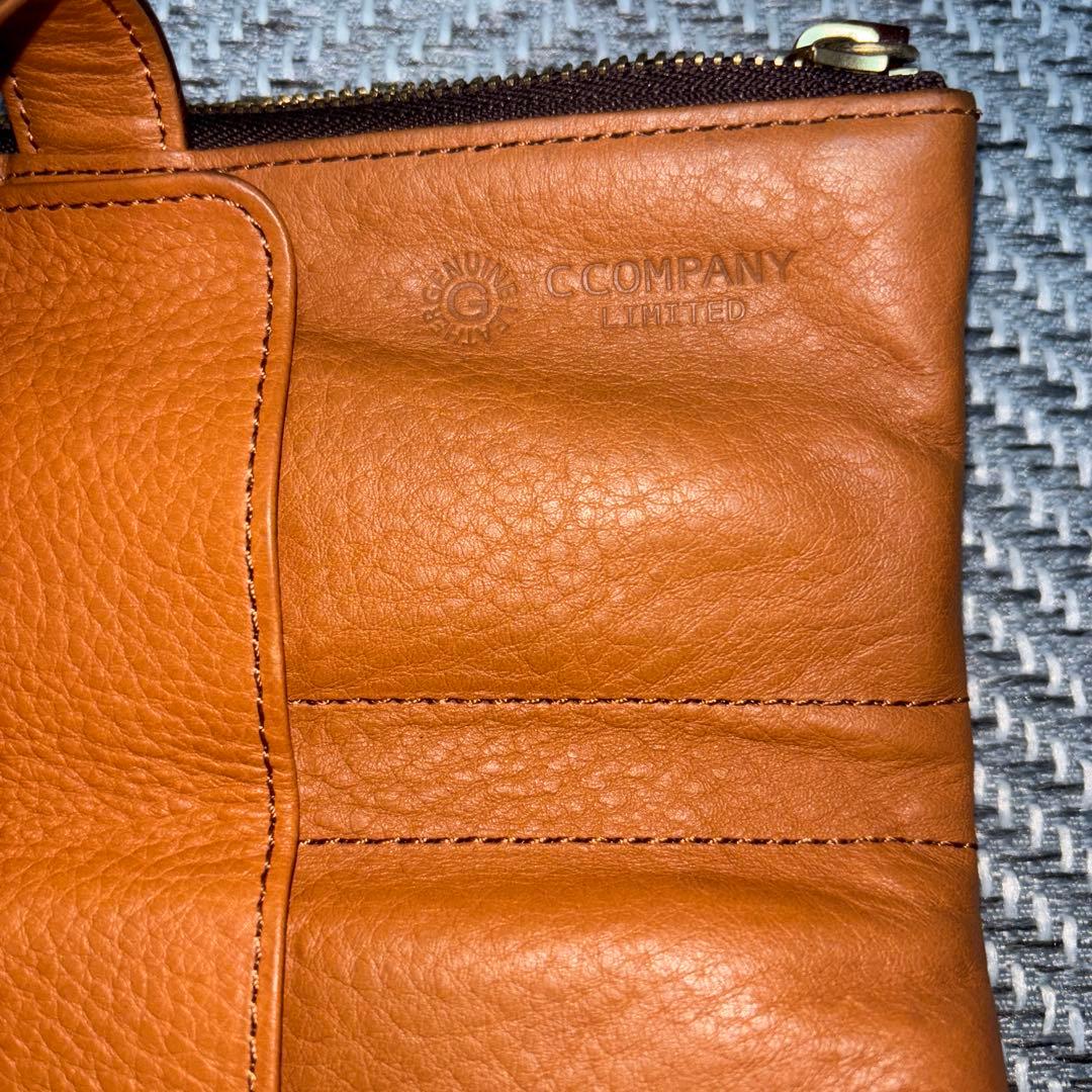 C COMPAY ルポプリモペンケース　チョコ　イタリアレザーのしおり付き