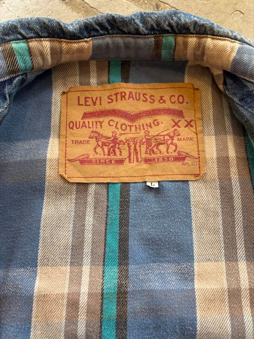 Levi’s デニムジャケット 短丈 ボックスシルエット L相当 古着