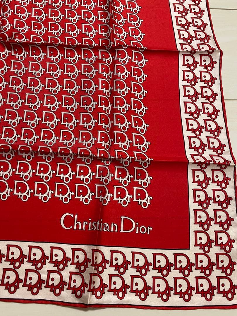 美品　Christian Dior ヴィンテージ トロッター柄 スカーフ
