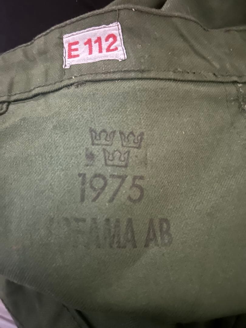 スウェーデン軍　ユーテリティワークパンツ デッドストック1975年製オリーブ
