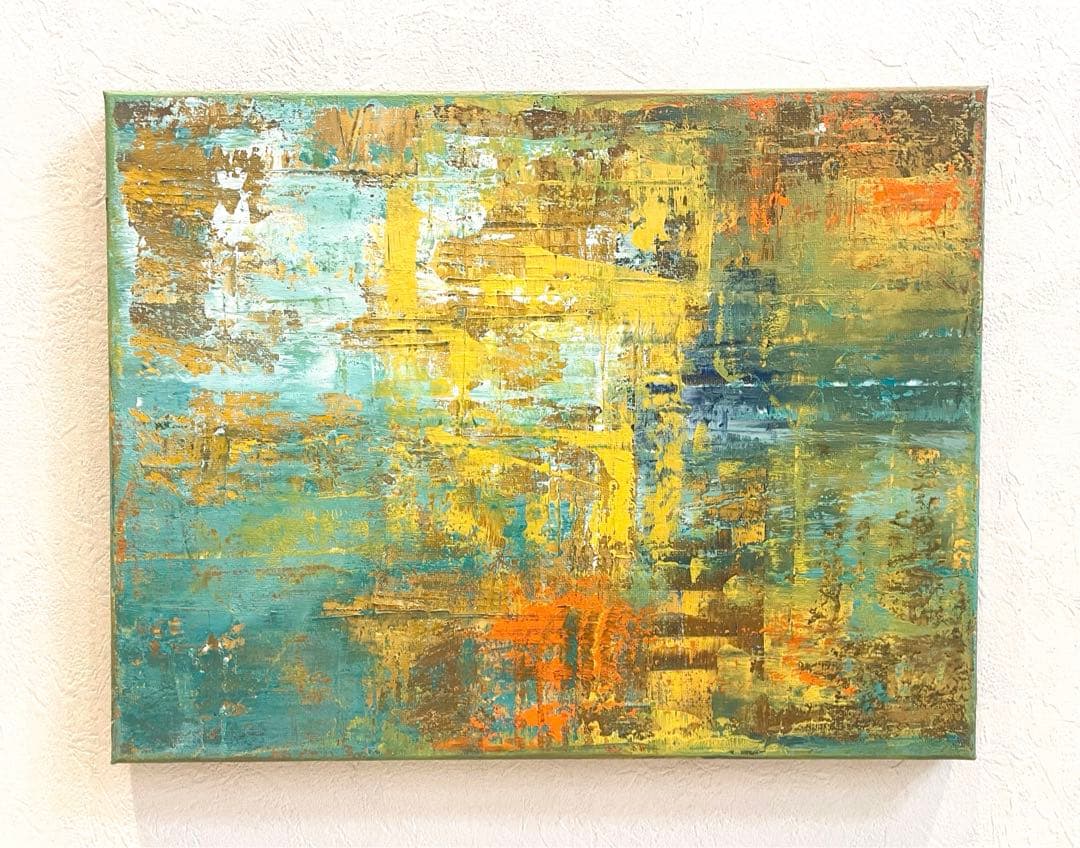 246 抽象画 アクリル画 アート 原画 北欧 キャンバスボード F6