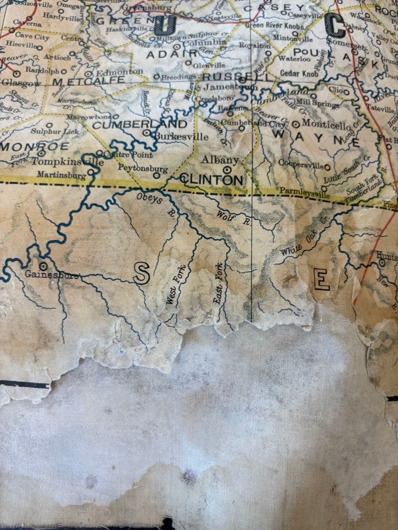 アンティーク　1800年代中央アメリカの地図
