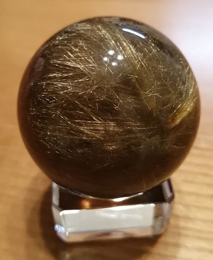 金運最強！ハイクォリティゴールドルチルクォーツラウンド約46㎜！