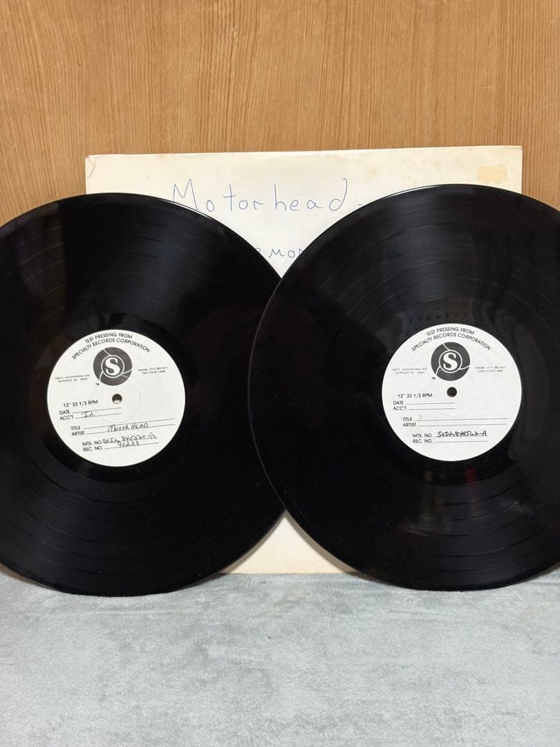 ヴィンテージ　LP TEST PRESS MOTÖRHEAD *NO REMO*