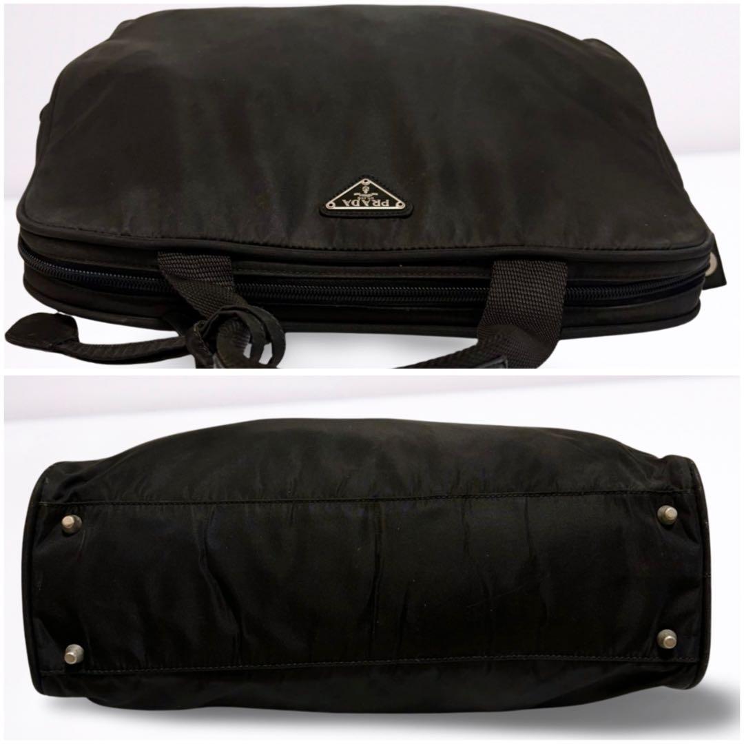 【正規品】プラダ PRADA トートバッグ ナイロン 三角ロゴ 黒 鍵付き A4