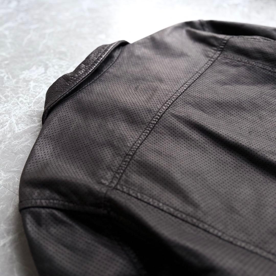 【schott】Perforated cow leather jacket