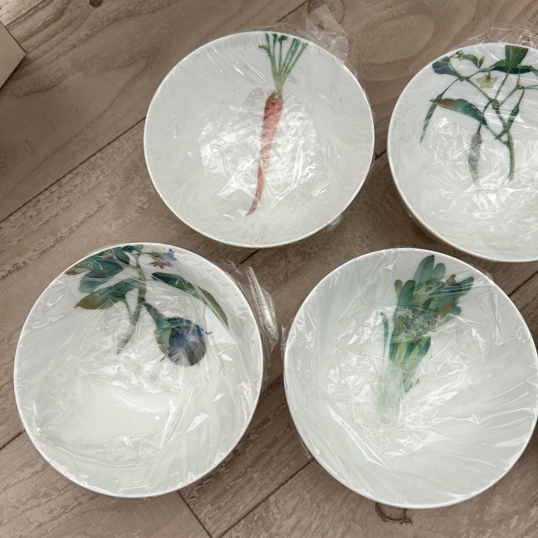 Noritake ノリタケ 京香旬彩 ボウル5客＆スクエアプレート セット